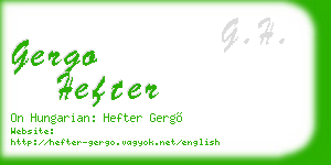 gergo hefter business card